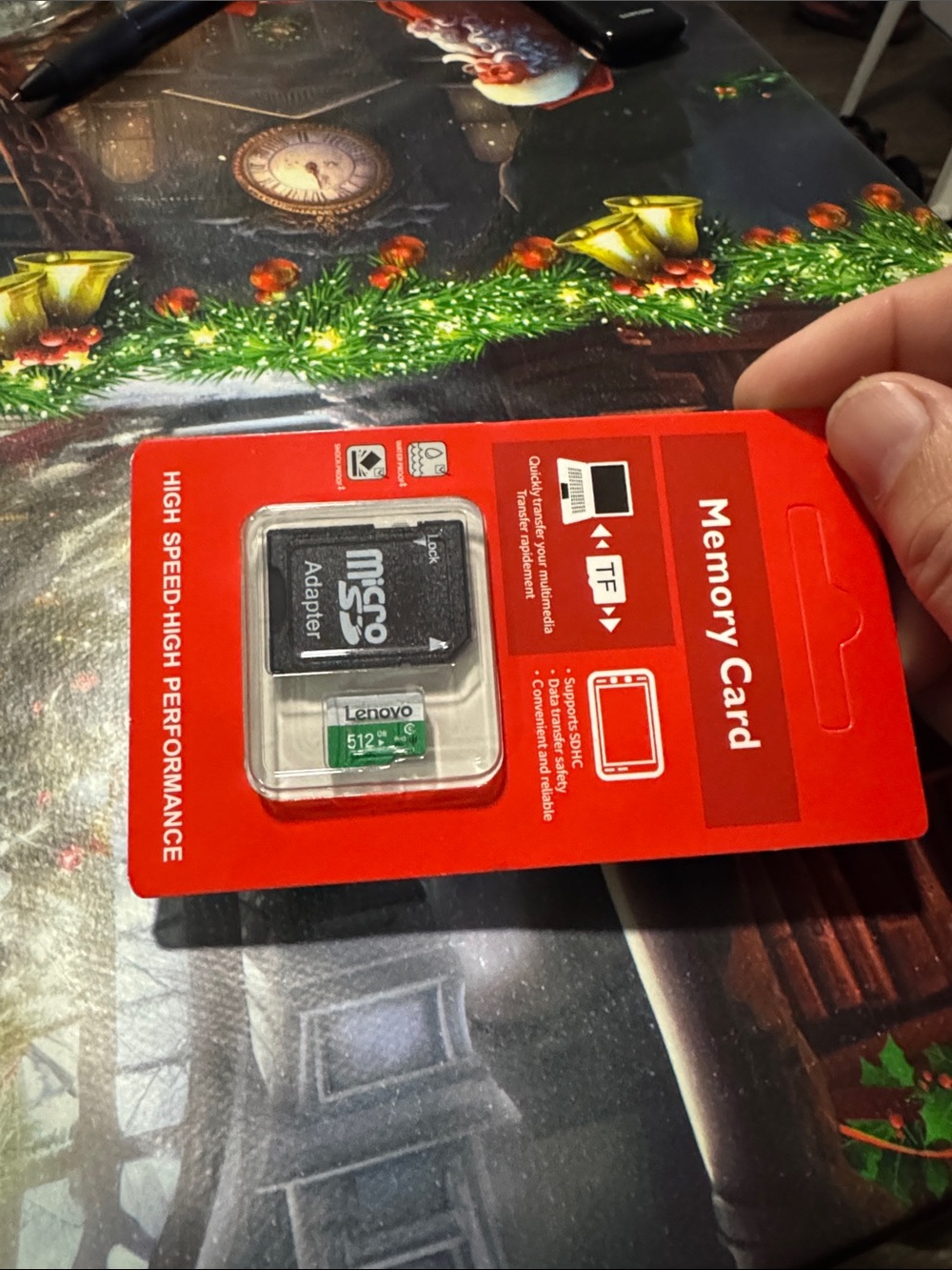 Lenovo Red 512GB microSD Memory Card with Adapter